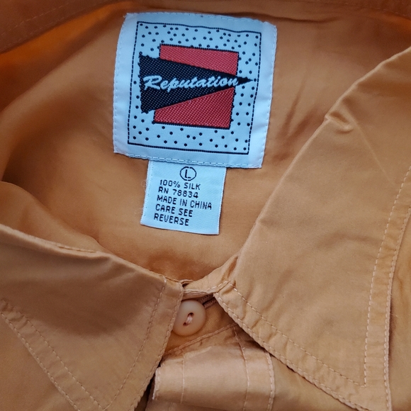 Reputation 100% Silk Shirt .L. - Picture 6 of 9